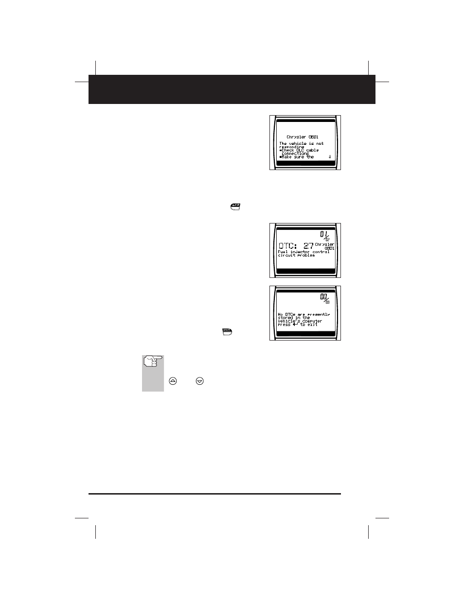 Chrysler/jeep obd1 systems | Equus 3140 - Scan Tool CanOBD2&1 Kit User Manual | Page 64 / 112