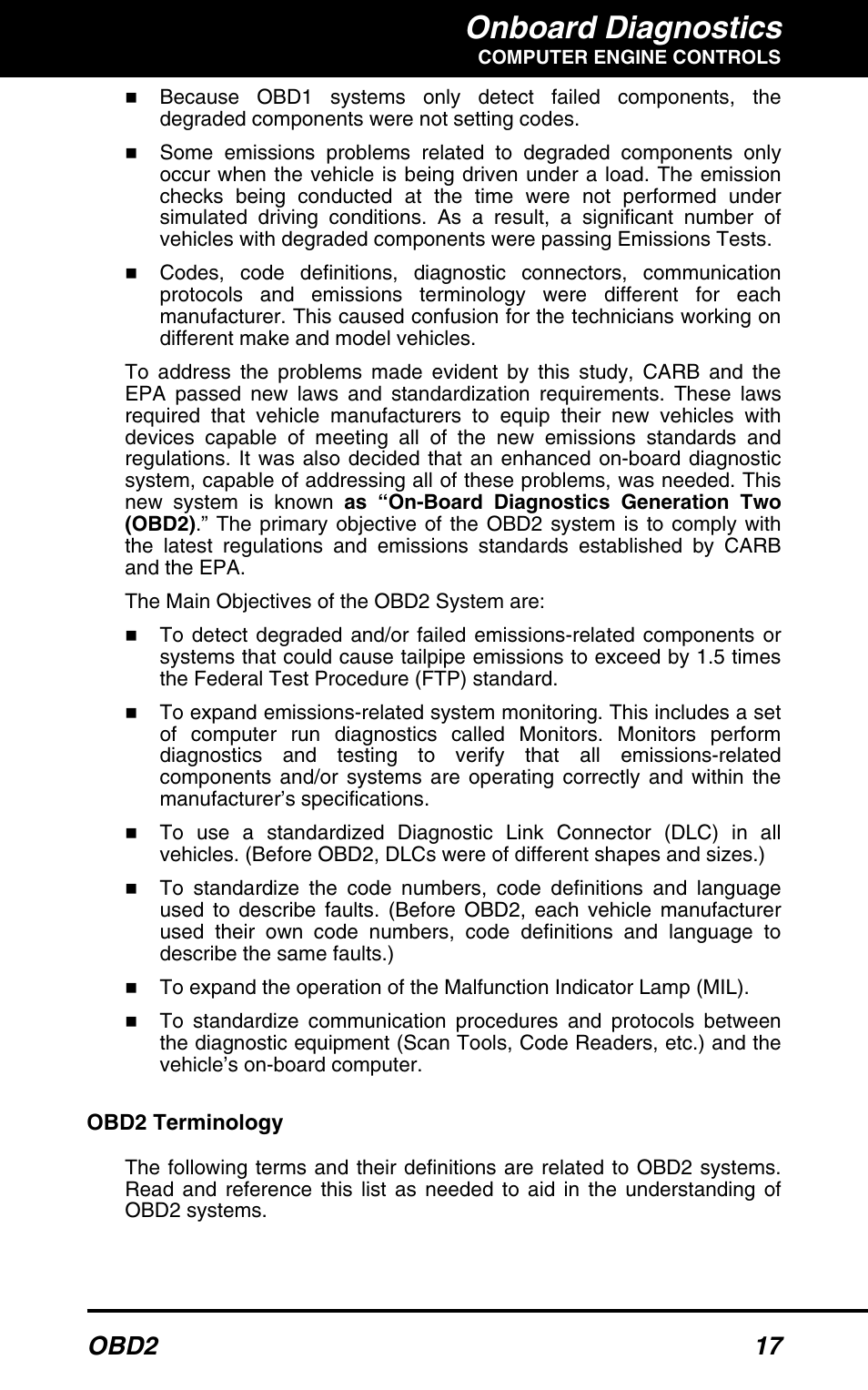 Onboard diagnostics, Obd2 17 | Equus 3150 - ABS/SRS + OBD2 Diagnostic Tool User Manual | Page 19 / 68