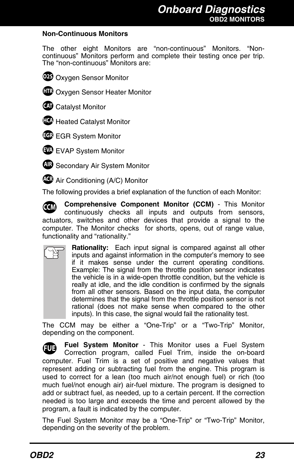 Onboard diagnostics, Obd2 23 | Equus 3150 - ABS/SRS + OBD2 Diagnostic Tool User Manual | Page 25 / 68