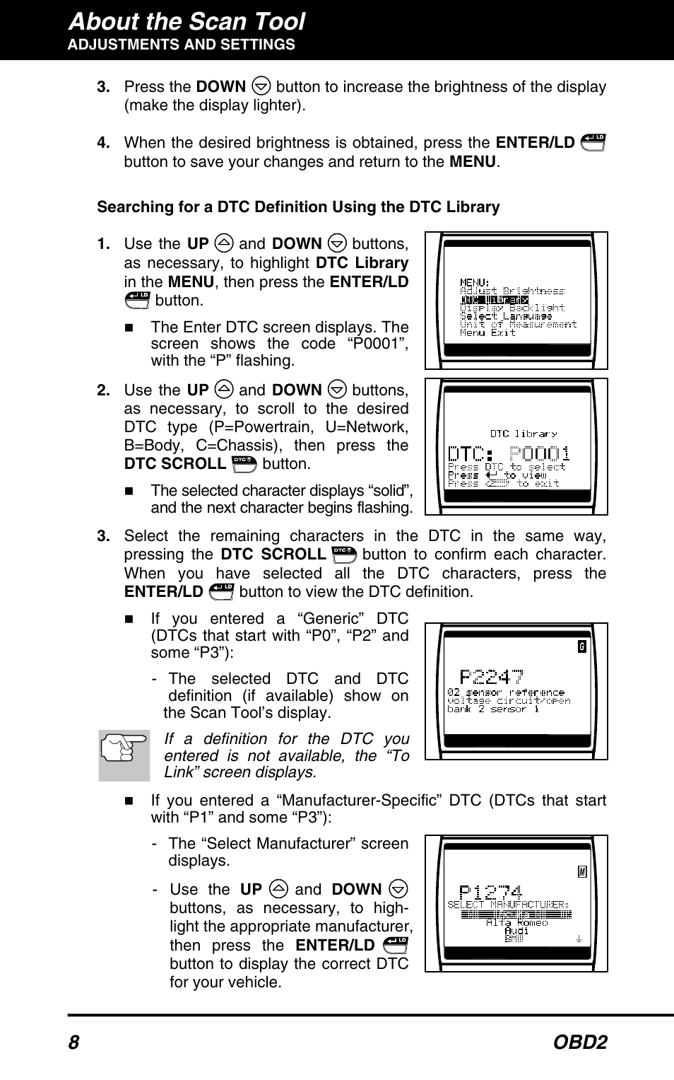 About the scan tool, 8 obd2 | Equus 3160 - ABS/SRS + OBD2 Scan Tool User Manual | Page 10 / 72