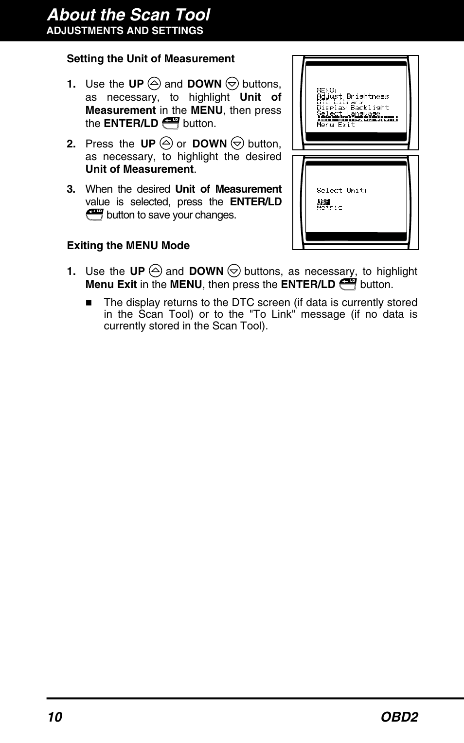 About the scan tool, 10 obd2 | Equus 3160 - ABS/SRS + OBD2 Scan Tool User Manual | Page 12 / 72