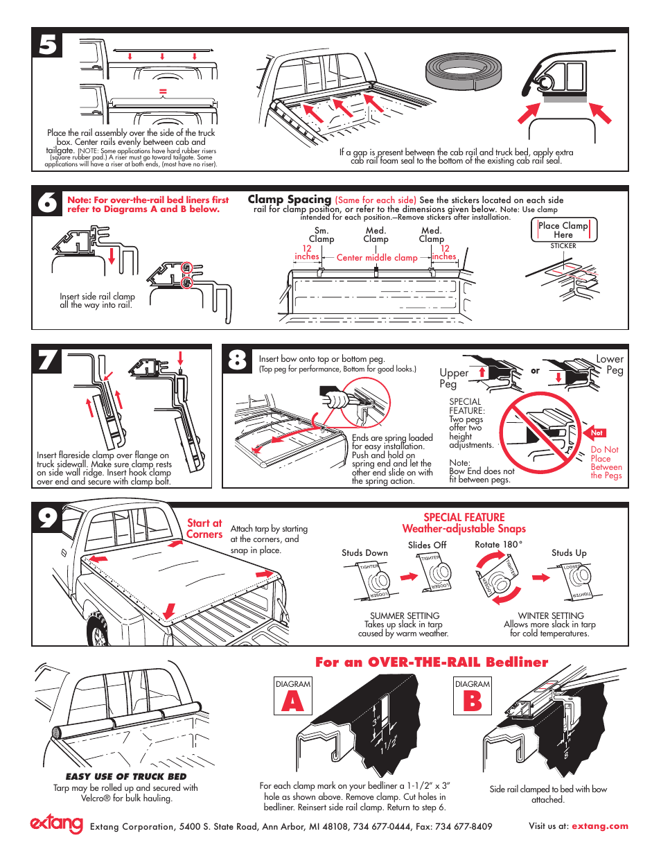 For an over-the-rail bedliner | Extang Platinum BlackMax: Ford F150 Flareside 04+ User Manual | Page 2 / 2