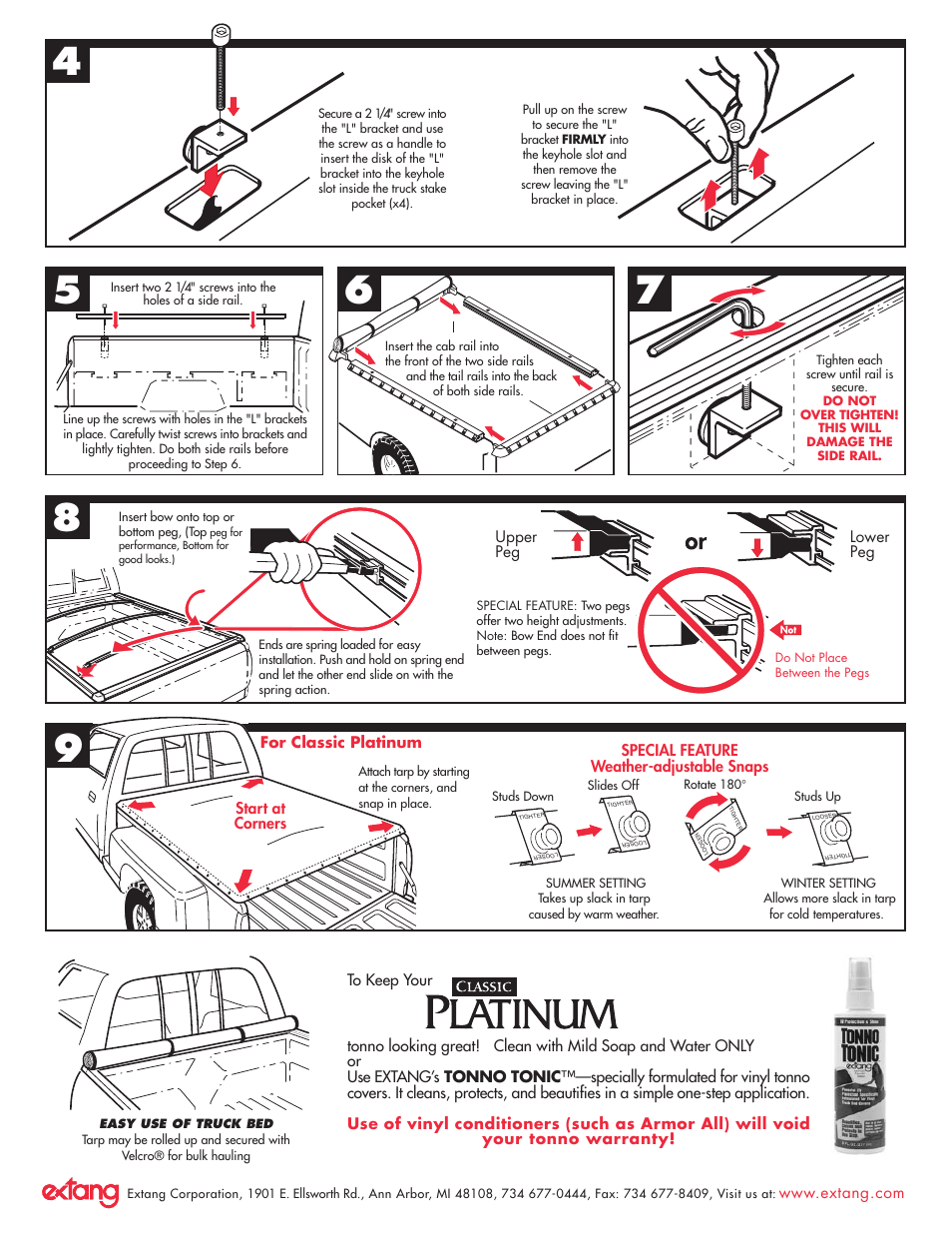 Extang Platinum BlackMax: GM/Chevy Composite Box User Manual | Page 2 / 2