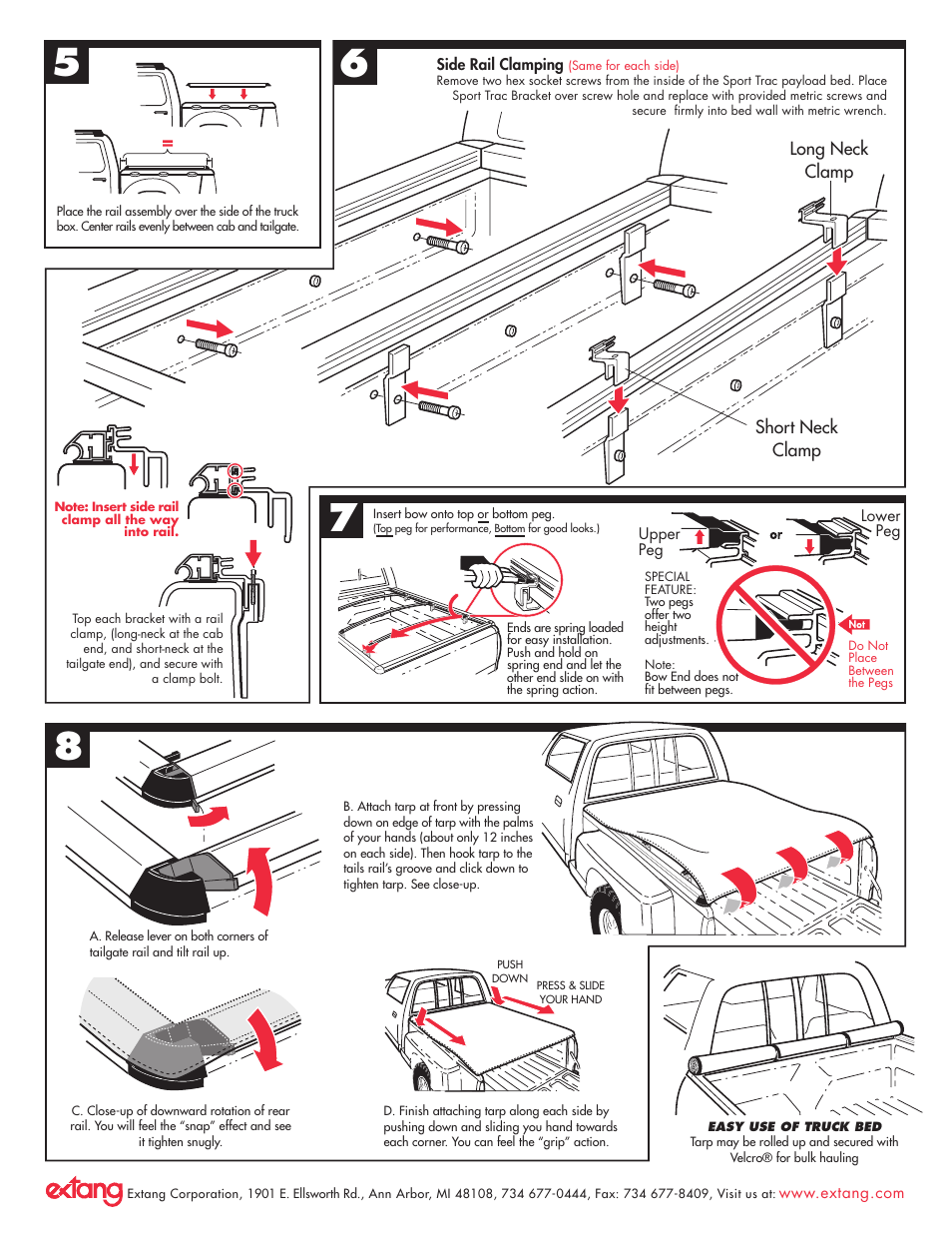 Extang Tuff Tonno: Ford Sport Trac User Manual | Page 2 / 2