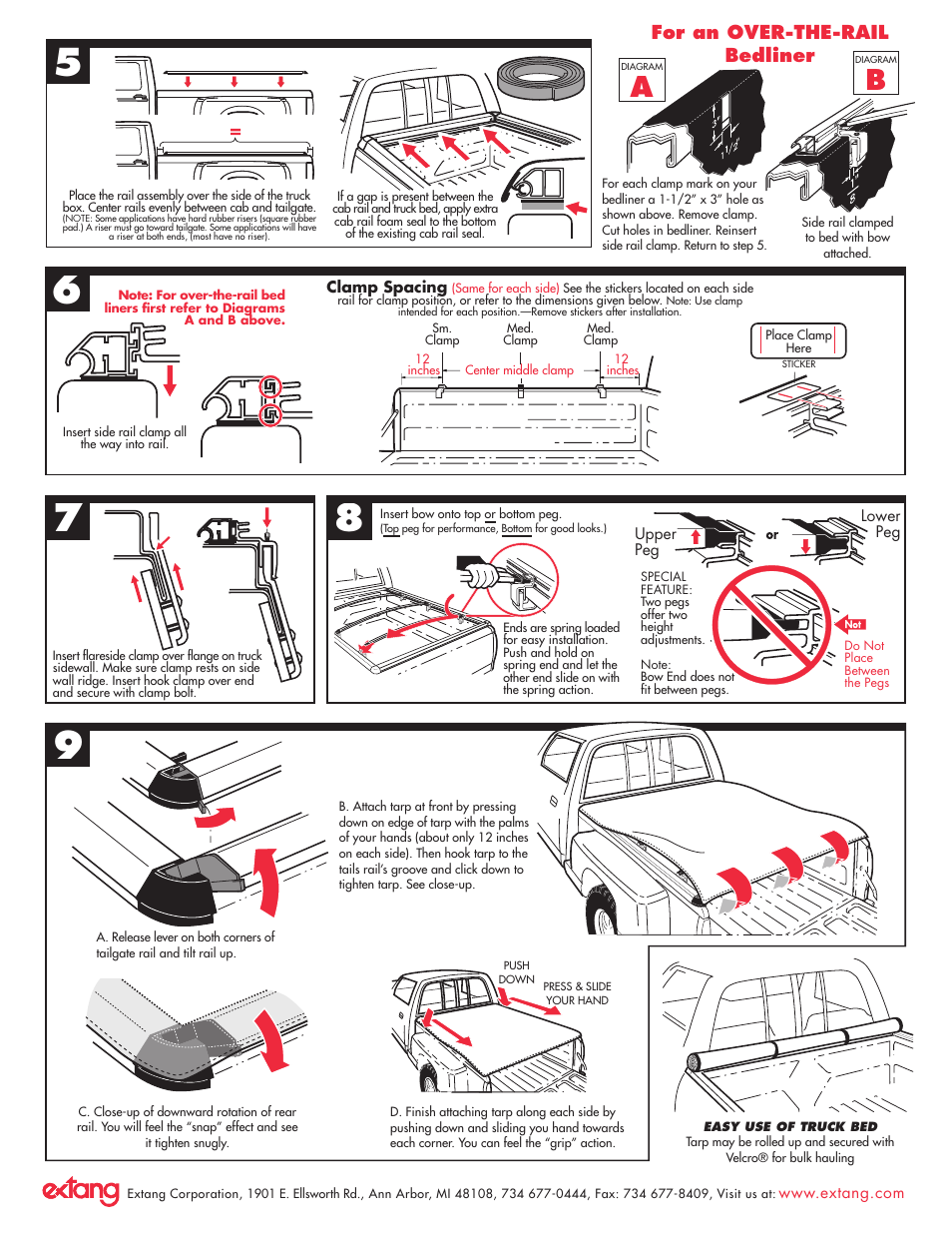 For an over-the-rail bedliner | Extang Tuff Tonno: Ford F150 Flareside 04+ User Manual | Page 2 / 2