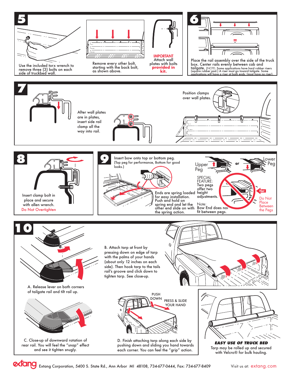 Extang Tuff Tonno: GMC/Chevy Stepside 88-98 User Manual | Page 2 / 2