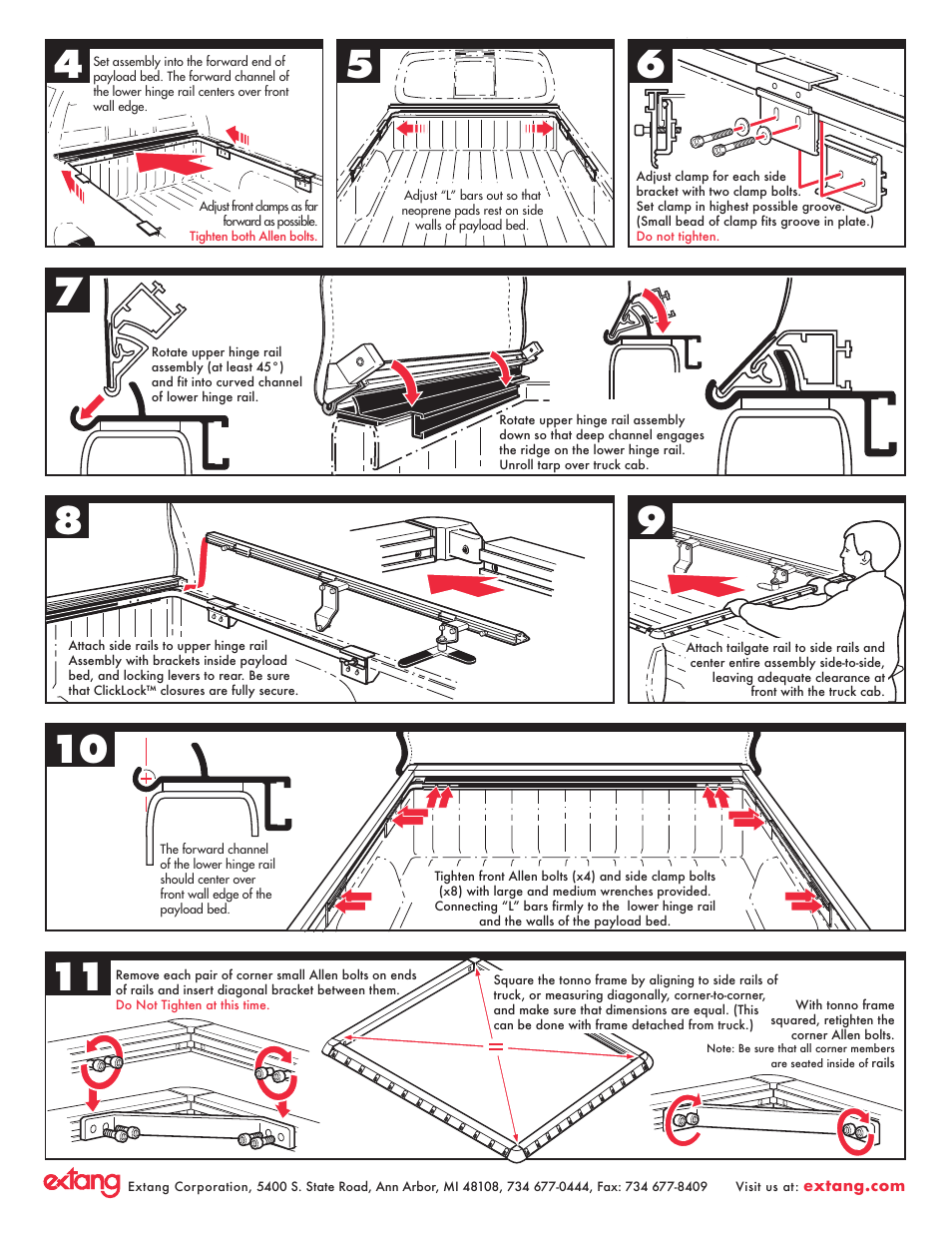 Extang FullTilt General Installation (Snap style) User Manual | Page 2 / 8