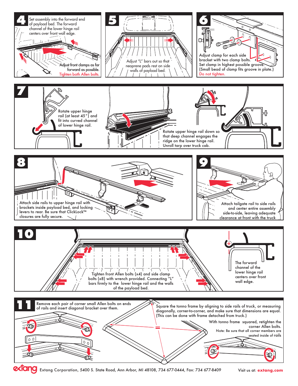 Extang FullTilt General Installation (Snapless style) User Manual | Page 2 / 8