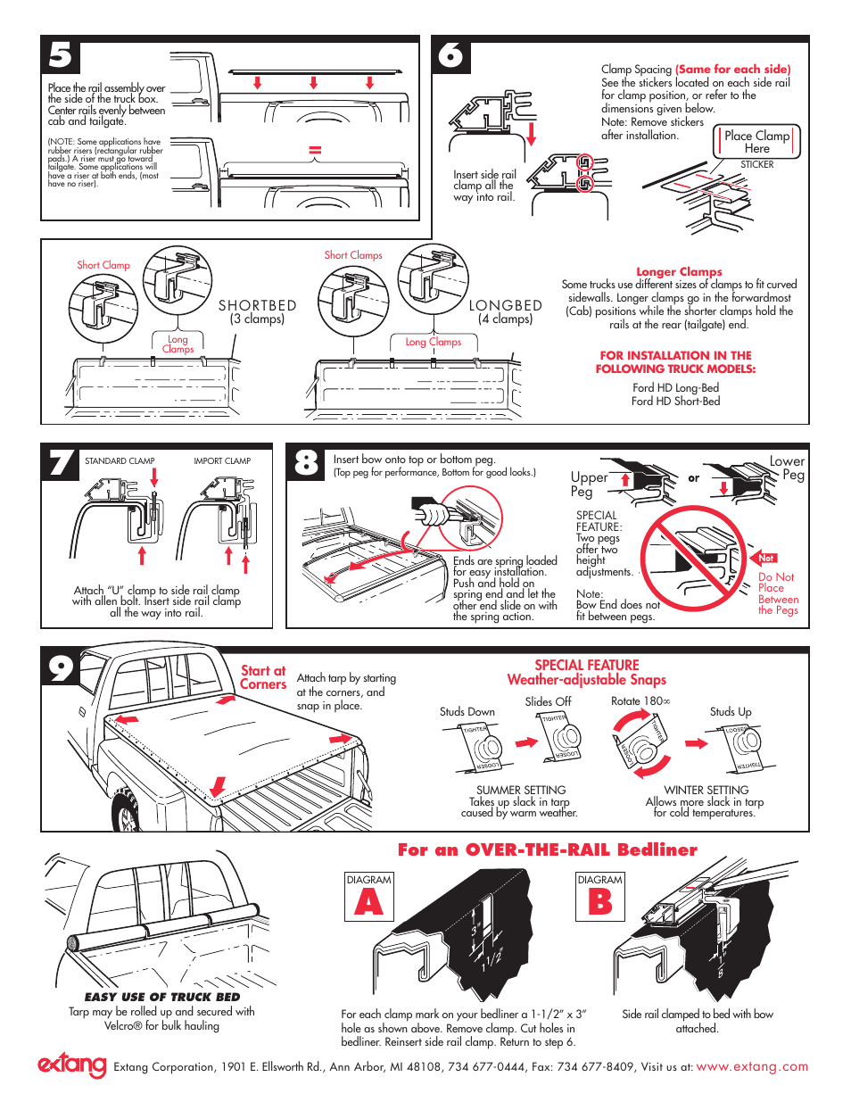 For an over-the-rail bedliner | Extang Tool Box Tonneaus: Classic Platinum Tool Box Tonneau User Manual | Page 2 / 2