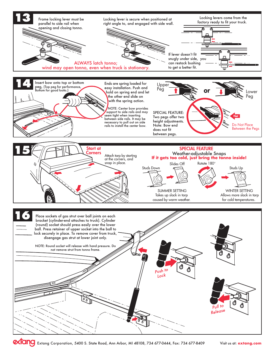 Extang Tool Box Tonneaus: FullTilt Tool Box Tonneau User Manual | Page 3 / 4