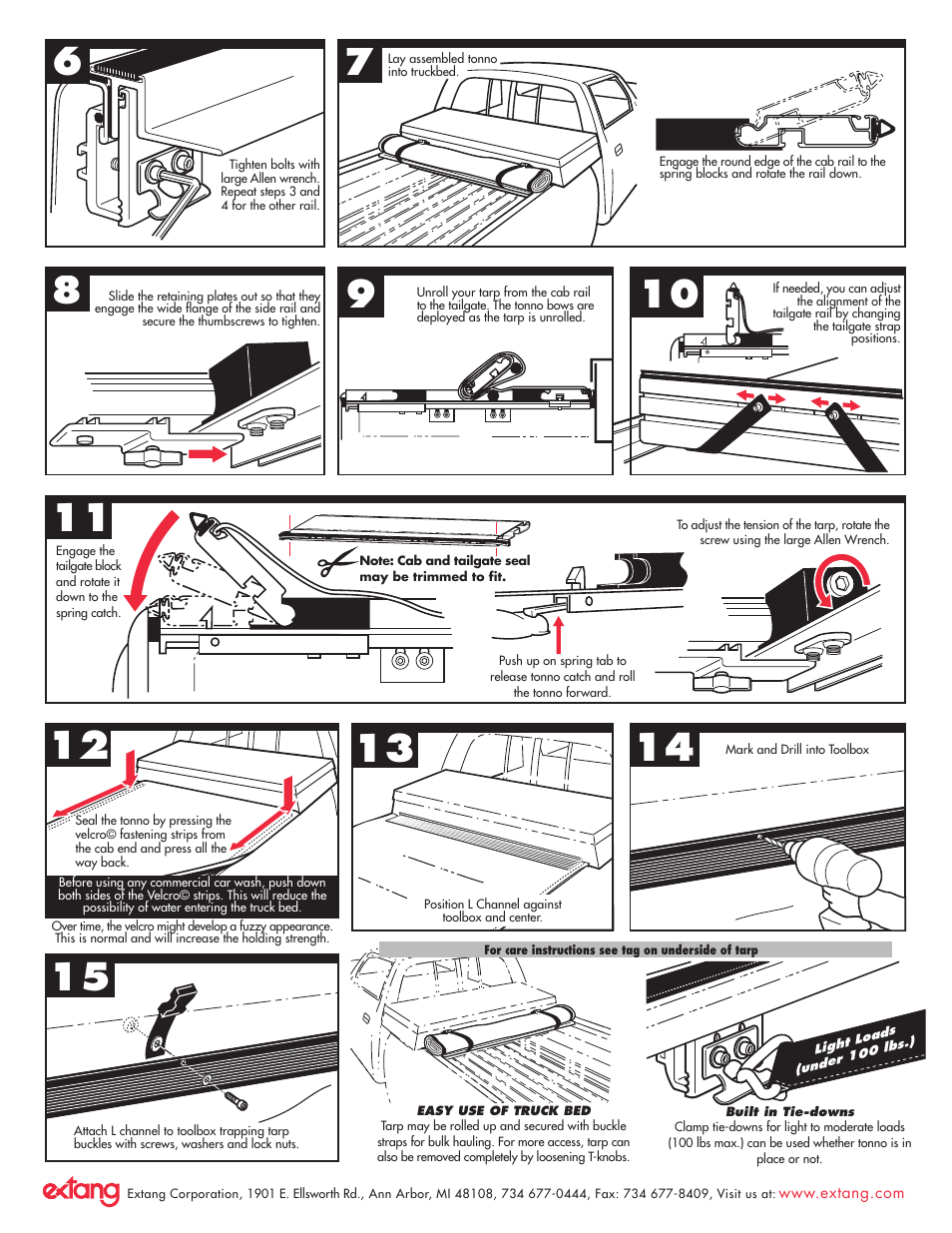 Extang Tool Box Tonneaus: Extang RT Tool Box Tonneau User Manual | Page 2 / 2