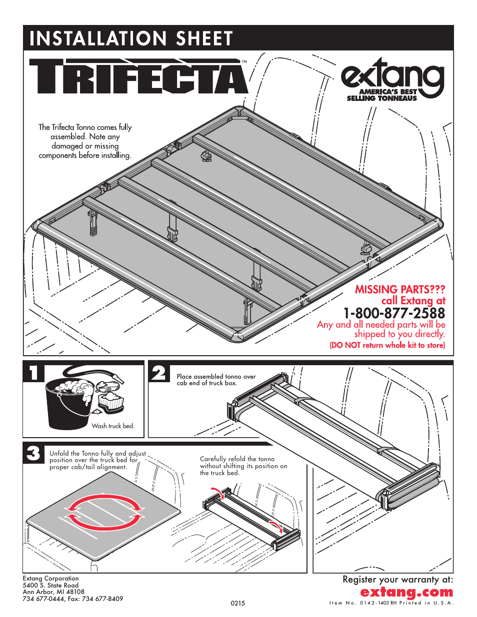 Extang Trifecta General Installation User Manual | 3 pages