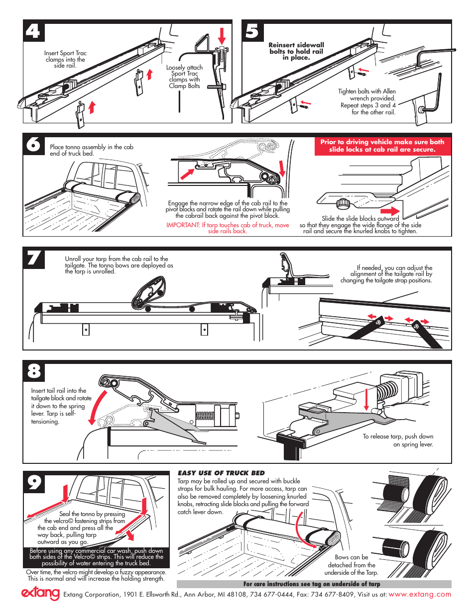 Extang Express Tonno: Ford Sport Trac 01-06 User Manual | Page 2 / 2