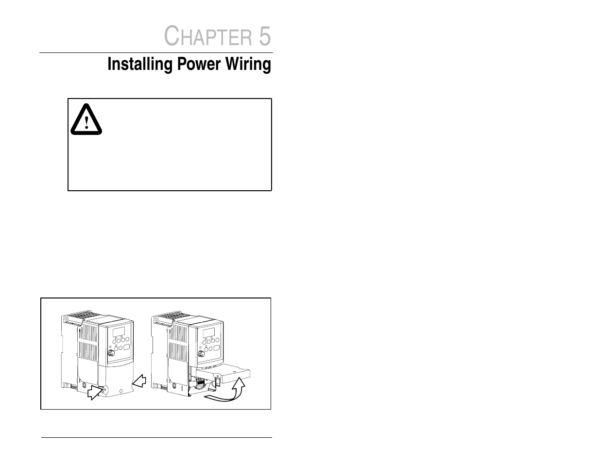Hapter, Installing power wiring | FanAm MD60 AC Drive User Manual | Page 23 / 136
