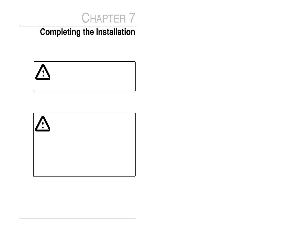 Hapter, Completing the installation | FanAm MD60 AC Drive User Manual | Page 43 / 136