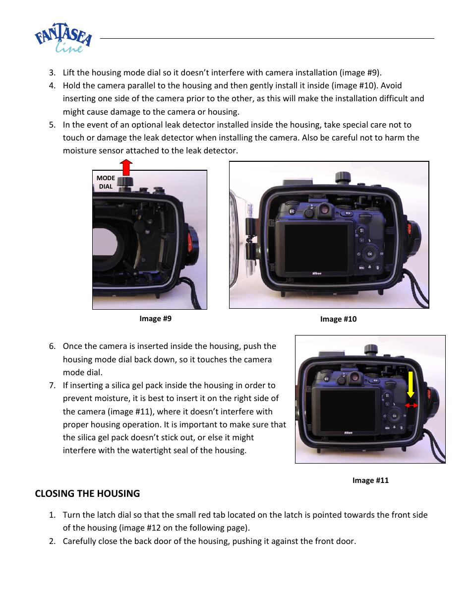 Losing, Ousing | Fantasea Line FP7100 Housing User Manual | Page 16 / 24