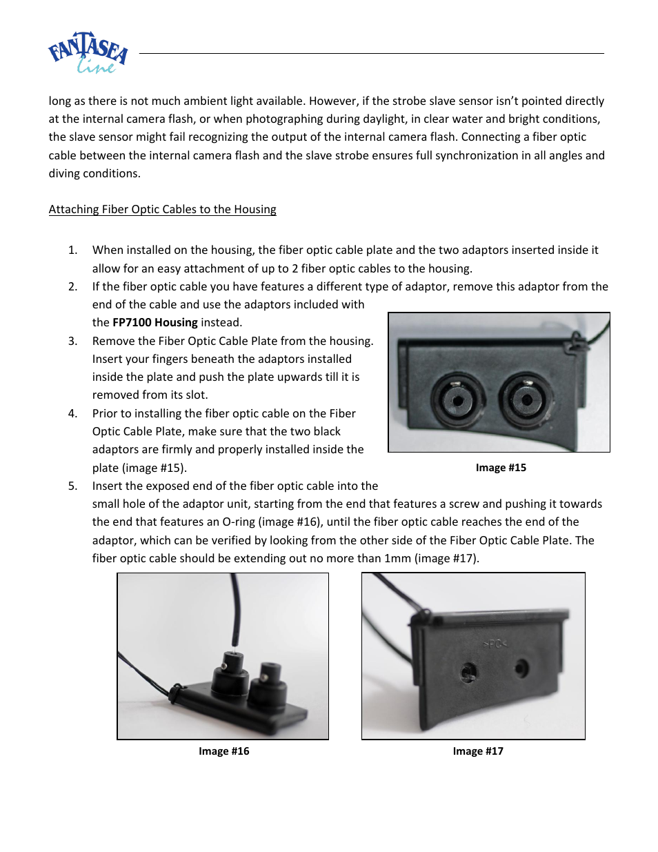 Fantasea Line FP7100 Housing User Manual | Page 20 / 24