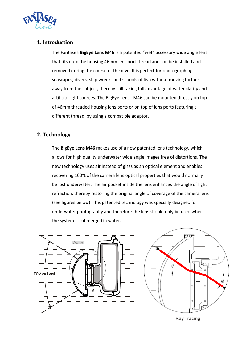 Fantasea Line M46 BigEye Lens User Manual | Page 2 / 8