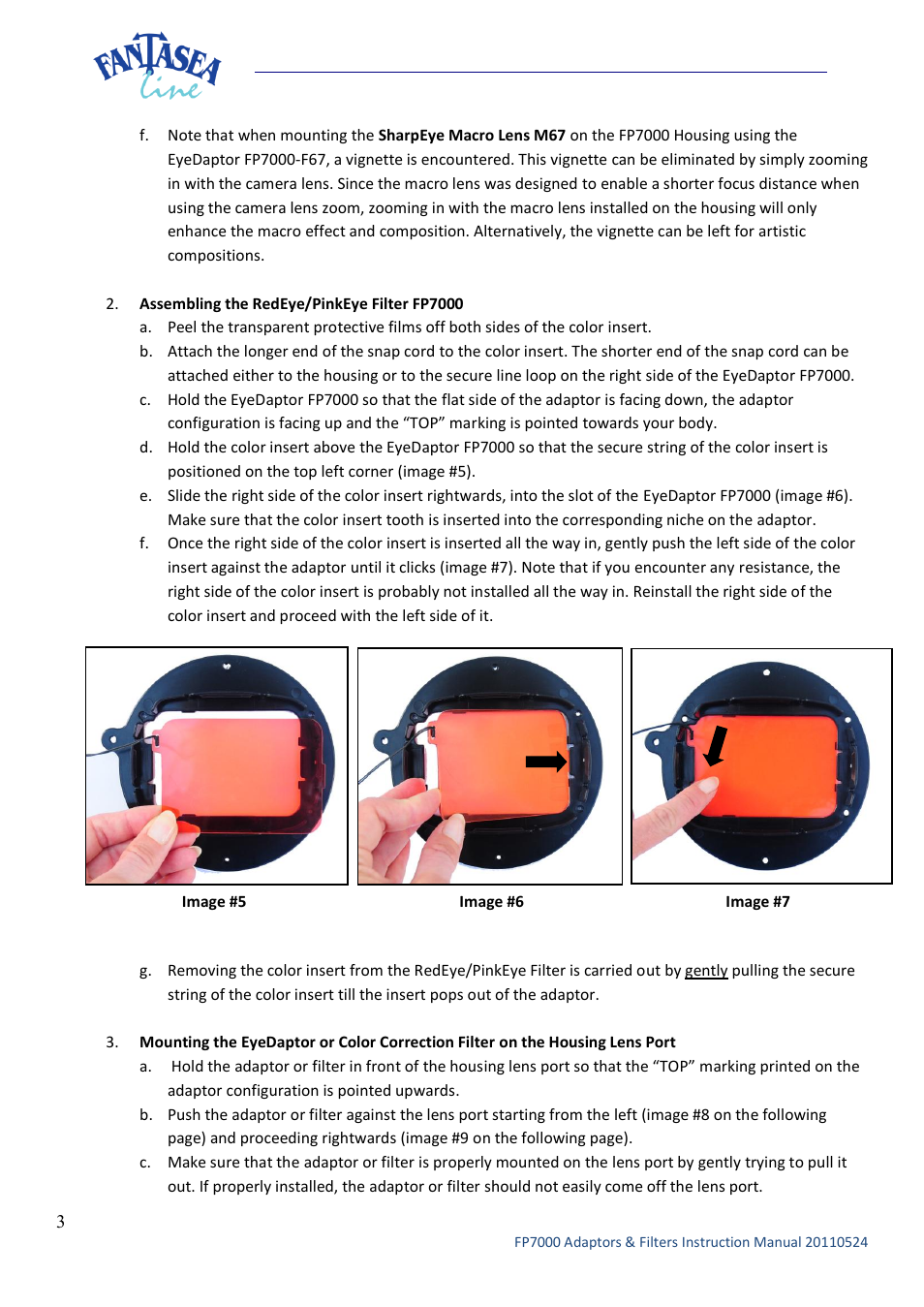 Fantasea Line F Series RedEye Filter User Manual | Page 3 / 6