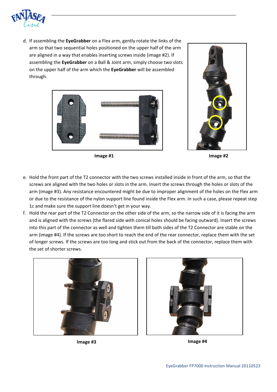 Fantasea Line F Series EyeGrabber User Manual | Page 2 / 4