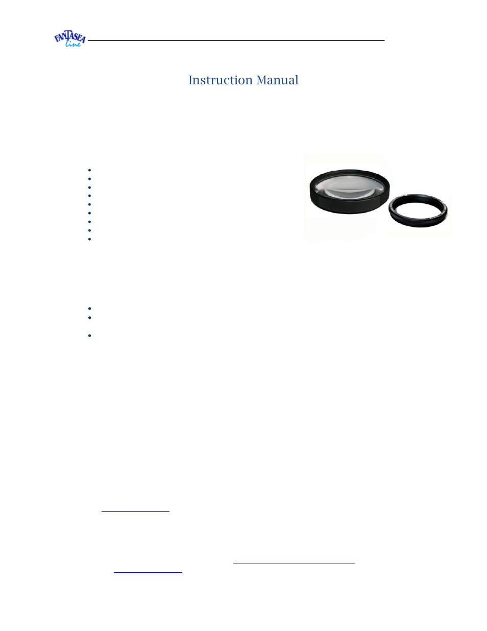Fantasea Line M46 SharpEye Lens User Manual | 1 page