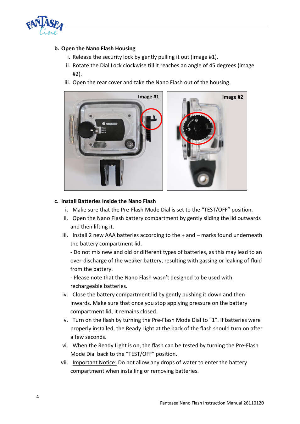 Fantasea Line Nano Flash Action 700 Lighting Set User Manual | Page 4 / 11