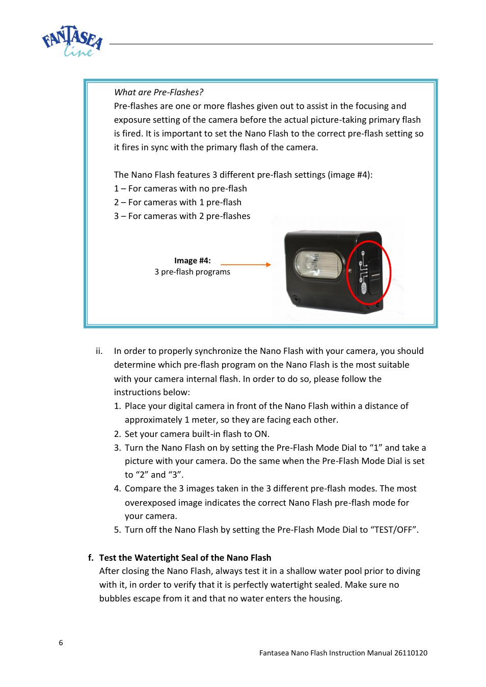 Fantasea Line Nano Flash Action 700 Lighting Set User Manual | Page 6 / 11
