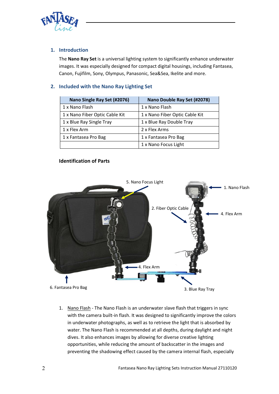 Fantasea Line Nano Flash Focus Lighting Set User Manual | Page 2 / 6