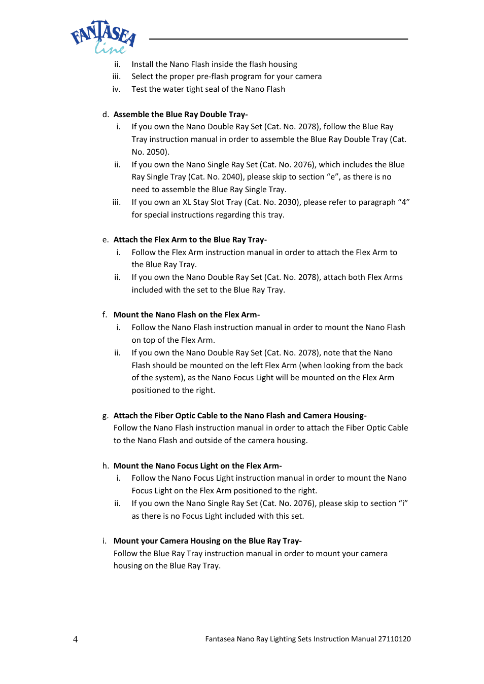 Fantasea Line Nano Flash Focus Lighting Set User Manual | Page 4 / 6