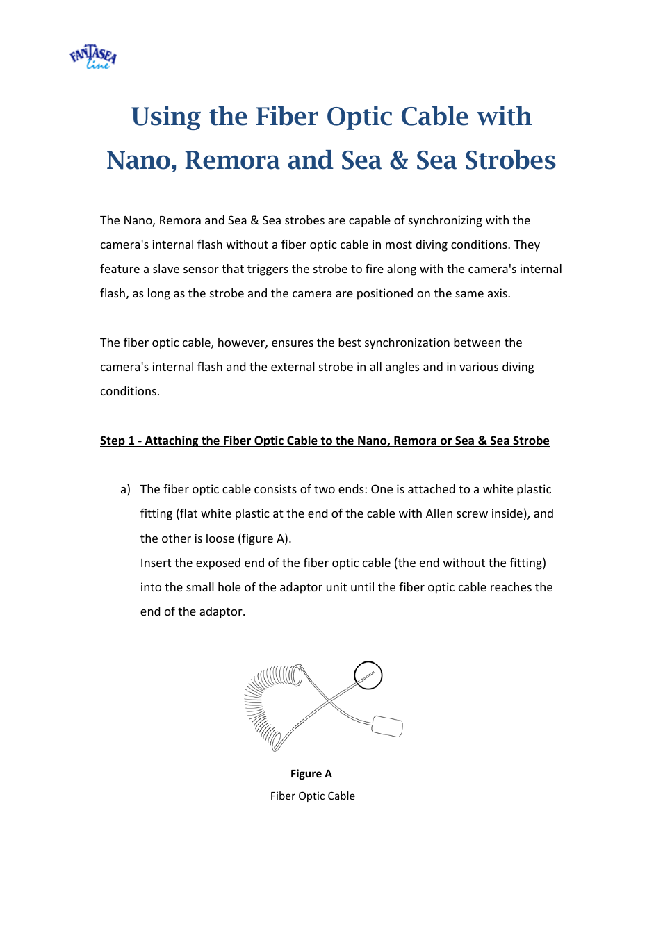 Fantasea Line Nano Adaptor Kit User Manual | 4 pages