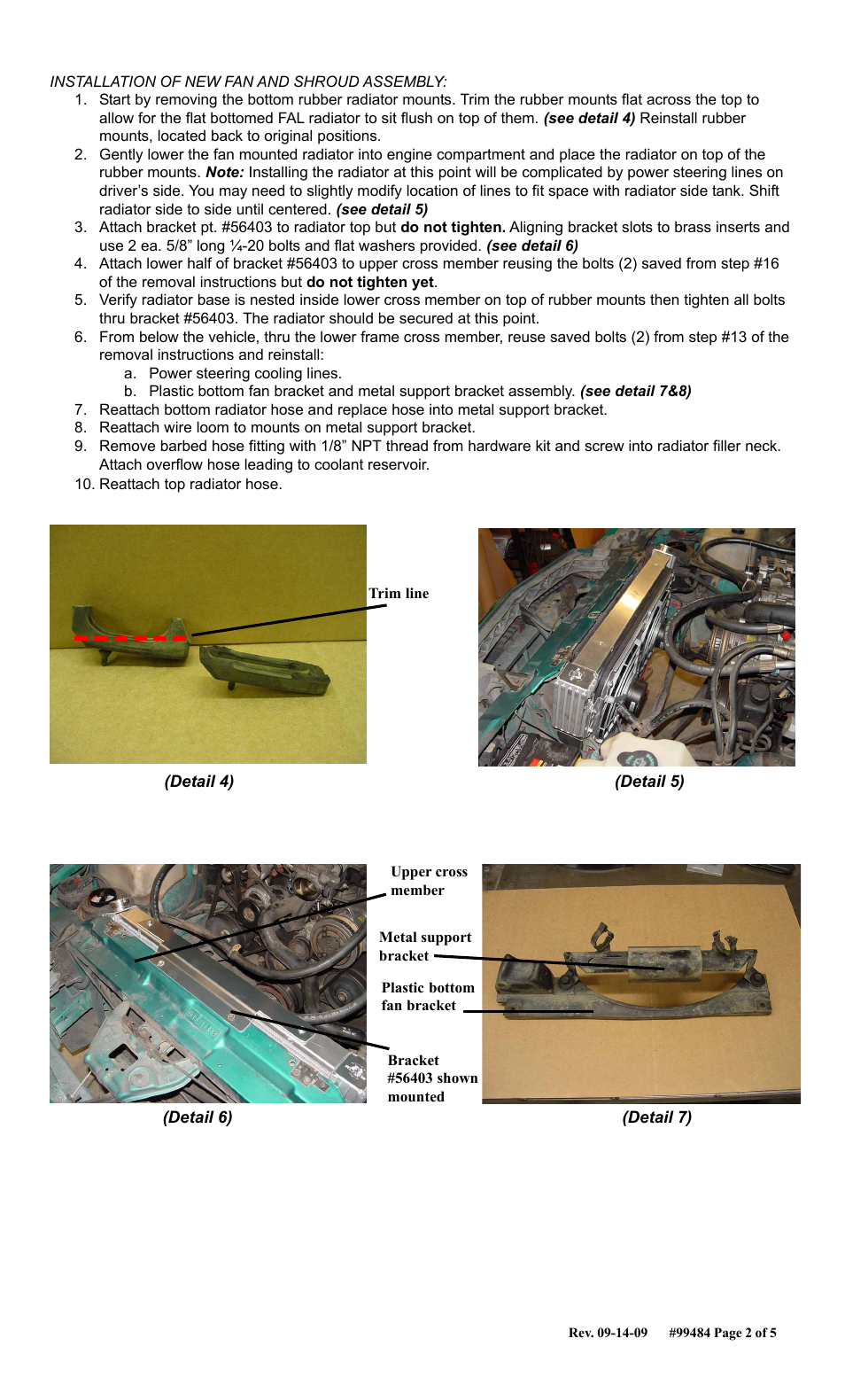 Flex-a-Lite 56484 Camaro Radiator and Fan Combo Fits 1982-1992 User Manual | Page 2 / 5