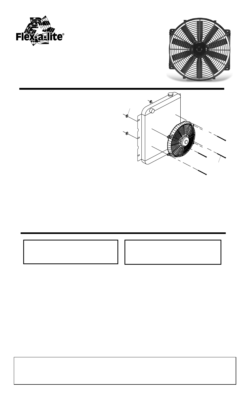 Flex-a-Lite 24 Volt Trimline Electric Fans User Manual | 1 page