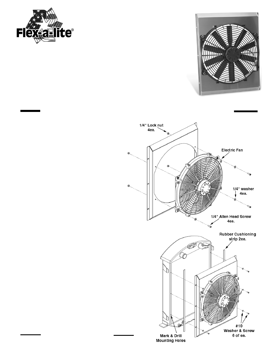 Flex-a-Lite 328: puller with out controls LoBoy Fan & Aluminum Shroud for Ford Coup 1930-34 User Manual | 3 pages