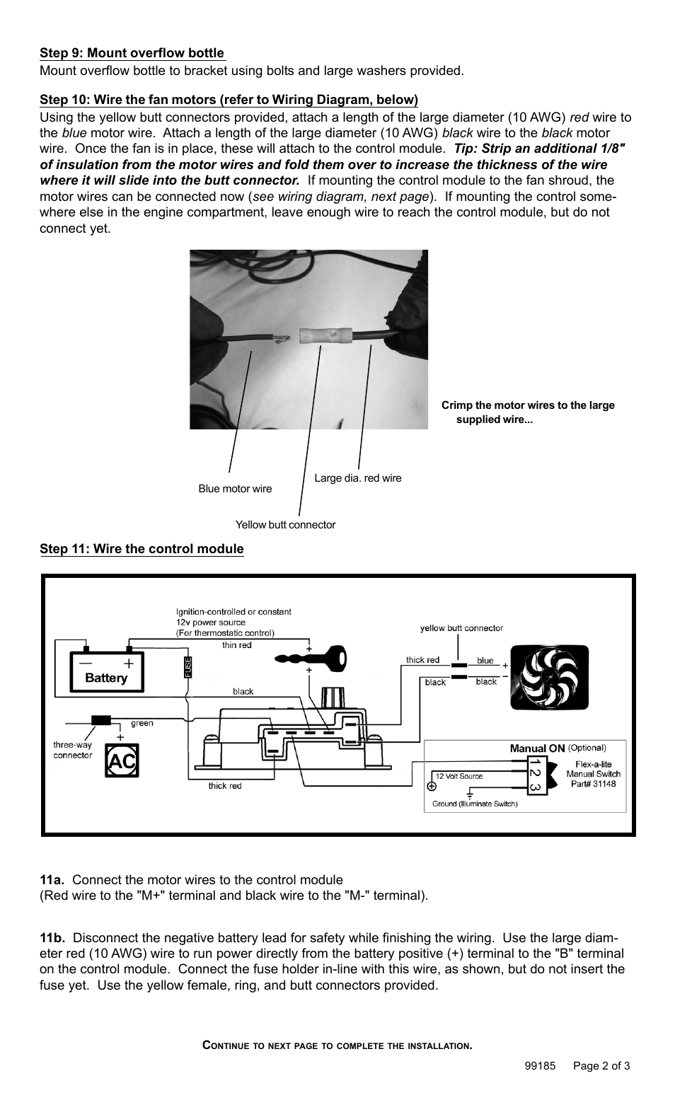 Flex-a-Lite 185 Black Magic Mustang 5.0 User Manual | Page 2 / 3