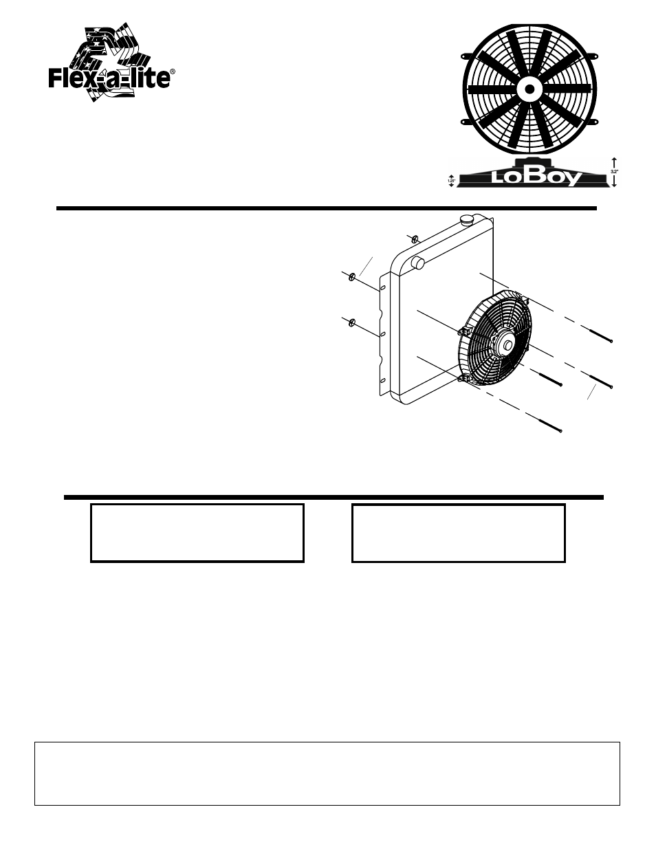 Flex-a-Lite 119 Pusher LoBoy Electric Fan User Manual | 1 page