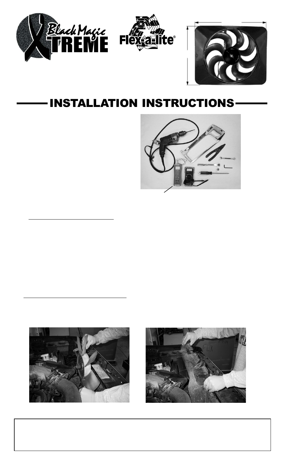 Flex-a-Lite 188 without controls Black Magic User Manual | 4 pages