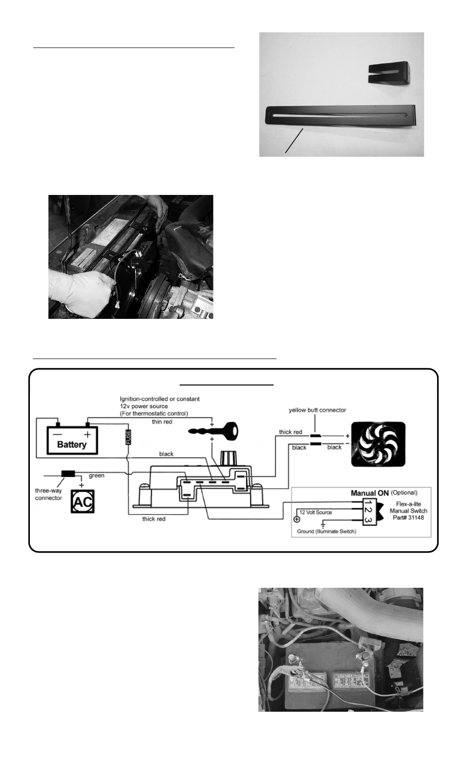 Wiring diagram | Flex-a-Lite 188 without controls Black Magic User Manual | Page 3 / 4