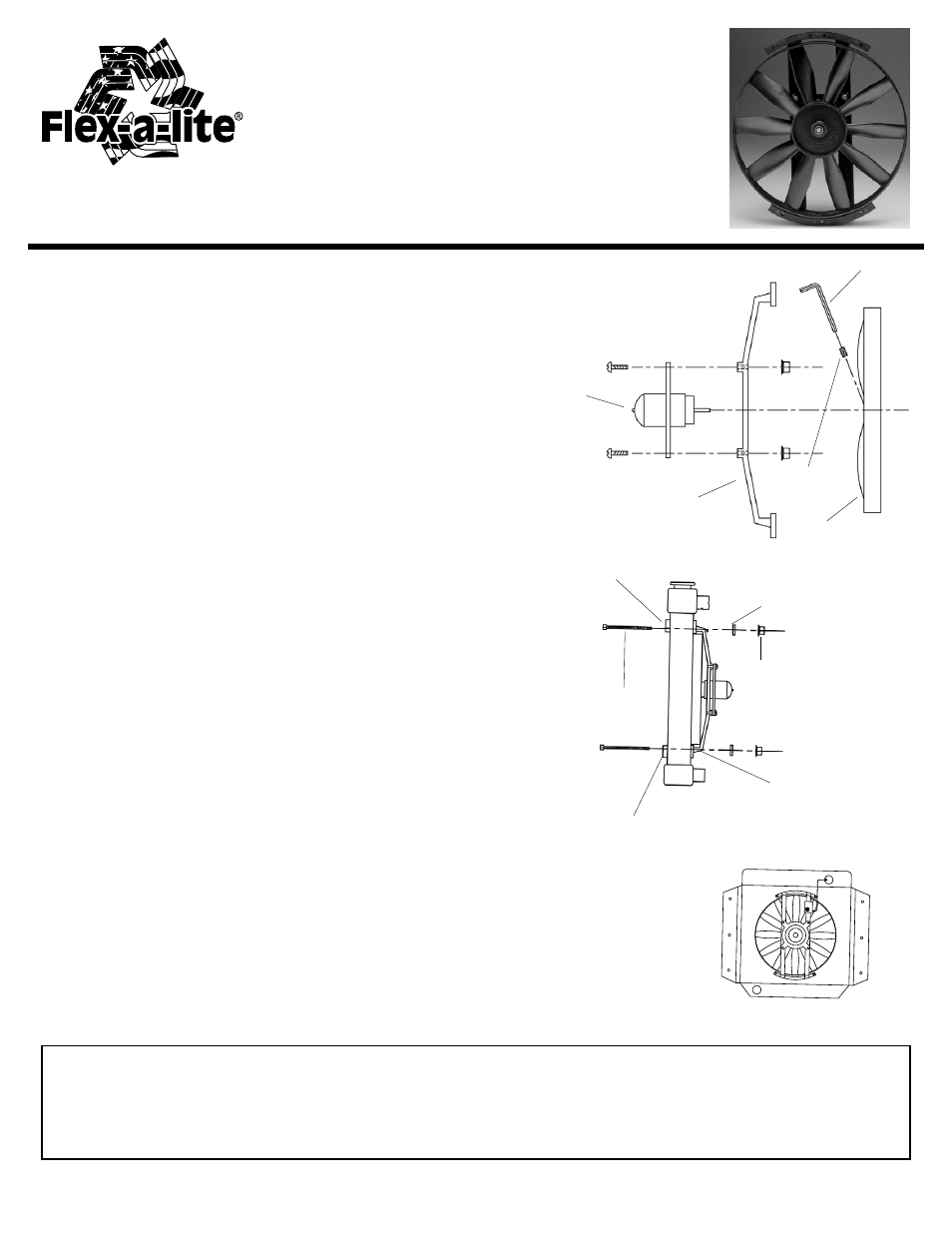 Flex-a-Lite 20 Electra-Fan User Manual | 2 pages