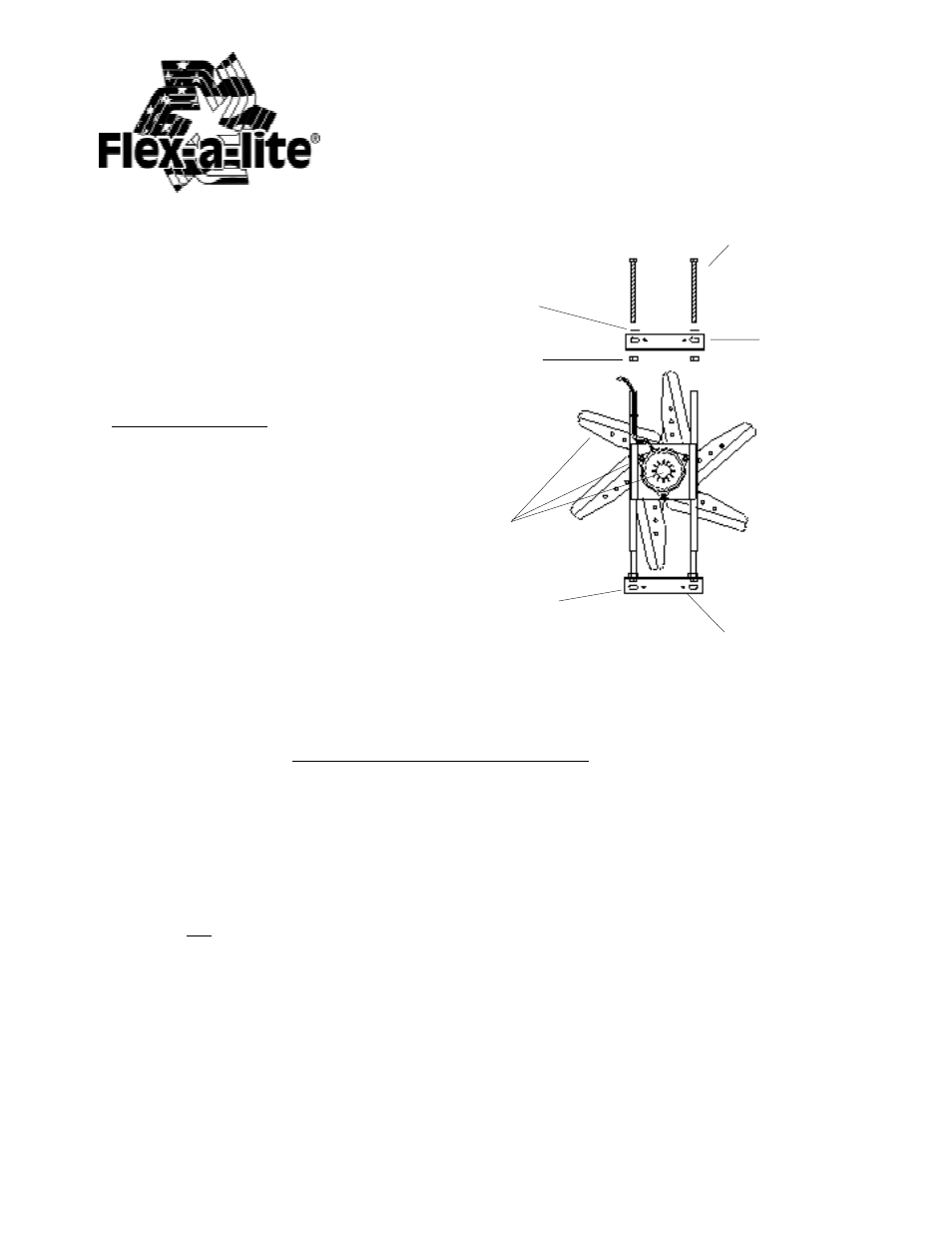 Flex-a-Lite 318 High Volume Adjustable Electric Fan User Manual | 2 pages