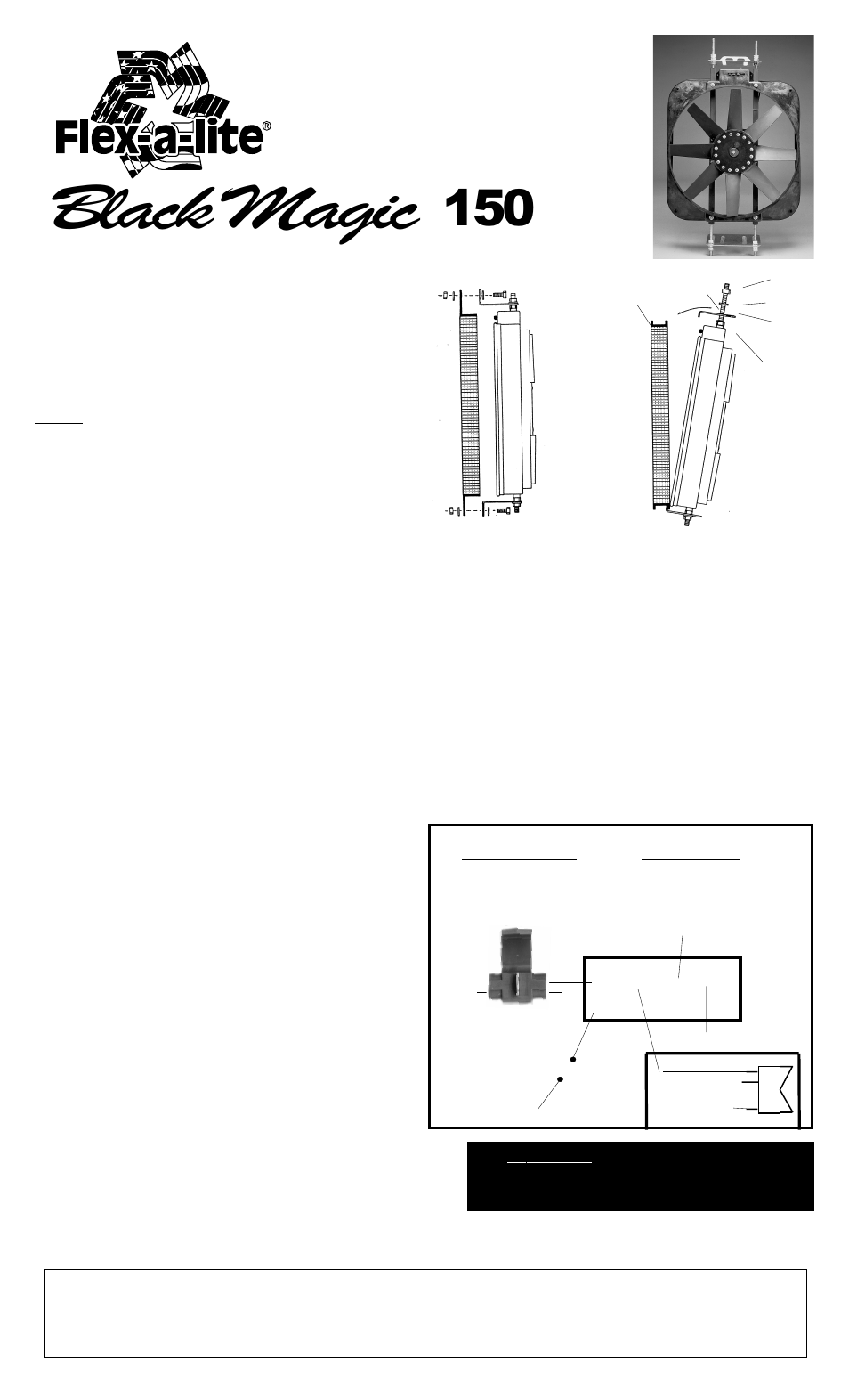 Flex-a-Lite 150 Black Magic User Manual | 1 page