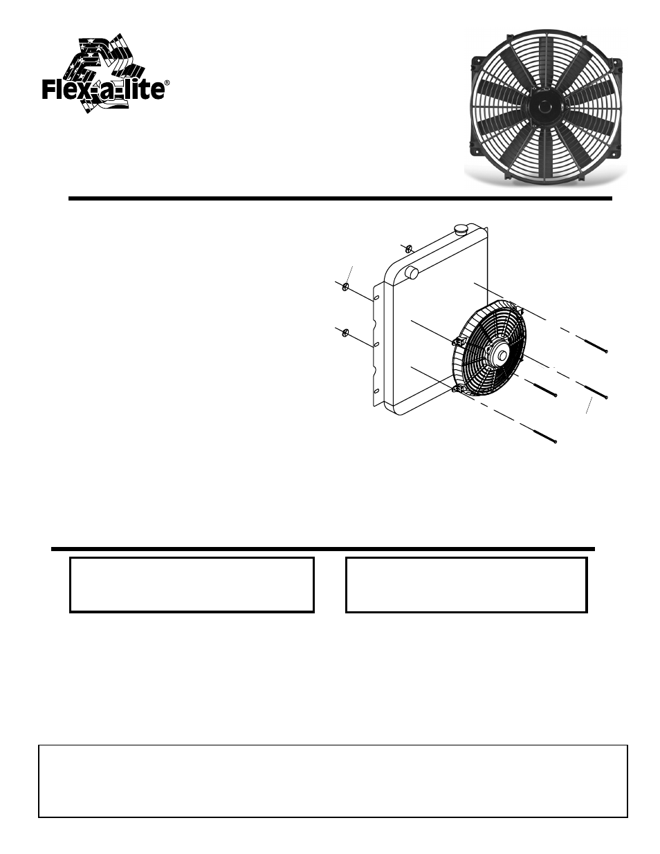 Flex-a-Lite Trimline Electric Fans User Manual | 1 page