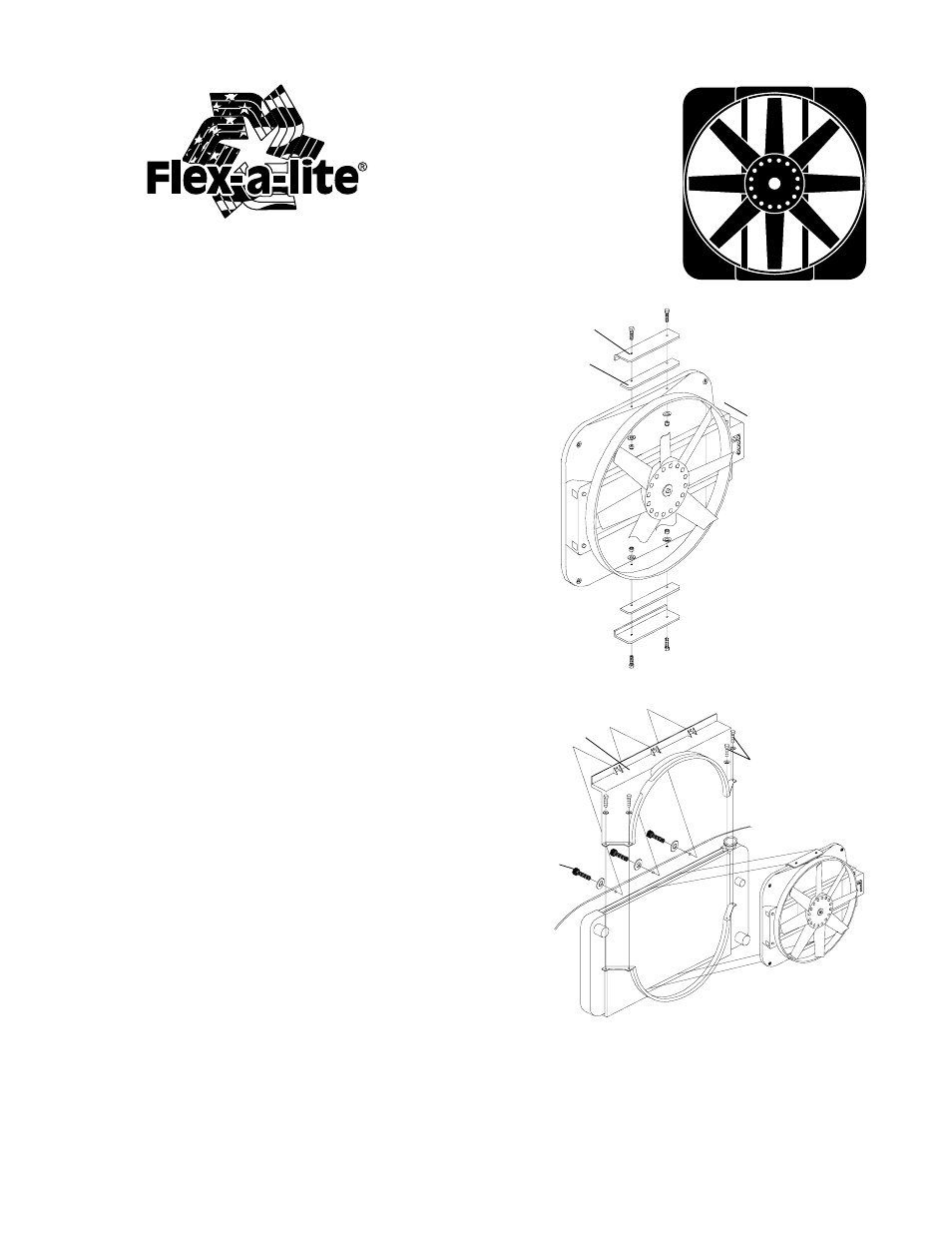 Flex-a-Lite 65: Puller mode, does not include controls Chevy S-10 & S-10 Blazer Electric Fan User Manual | 2 pages