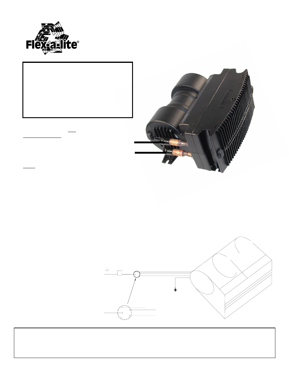 Flex-a-Lite 640 MOJAVE HEATER User Manual | 1 page