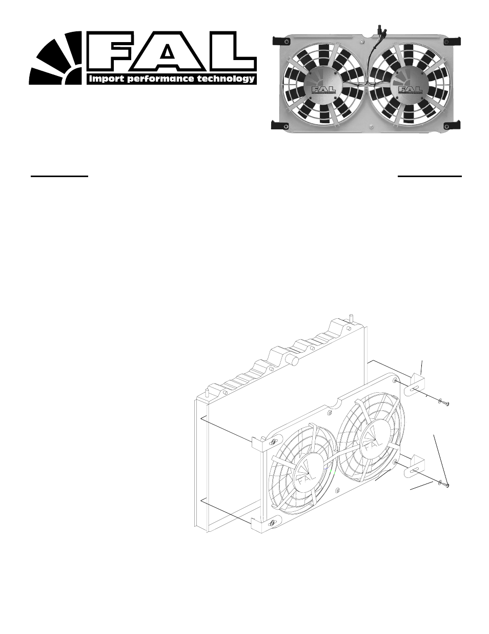Flex-a-Lite 325 Mitsubishi Eclipse Electric Fan User Manual | 3 pages