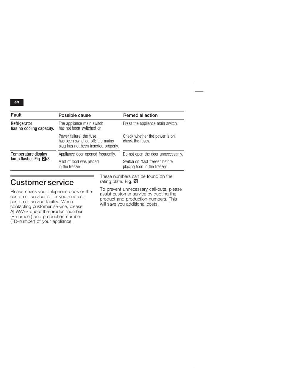 Customer service | Neff K9524X6 User Manual | Page 28 / 75