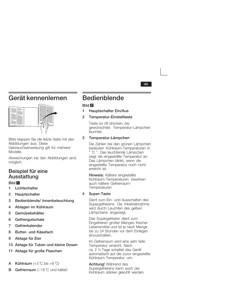 Gerät kennenlernen, Bedienblende, Beispiel für eine ausstattung | Neff K9524X6 User Manual | Page 7 / 75