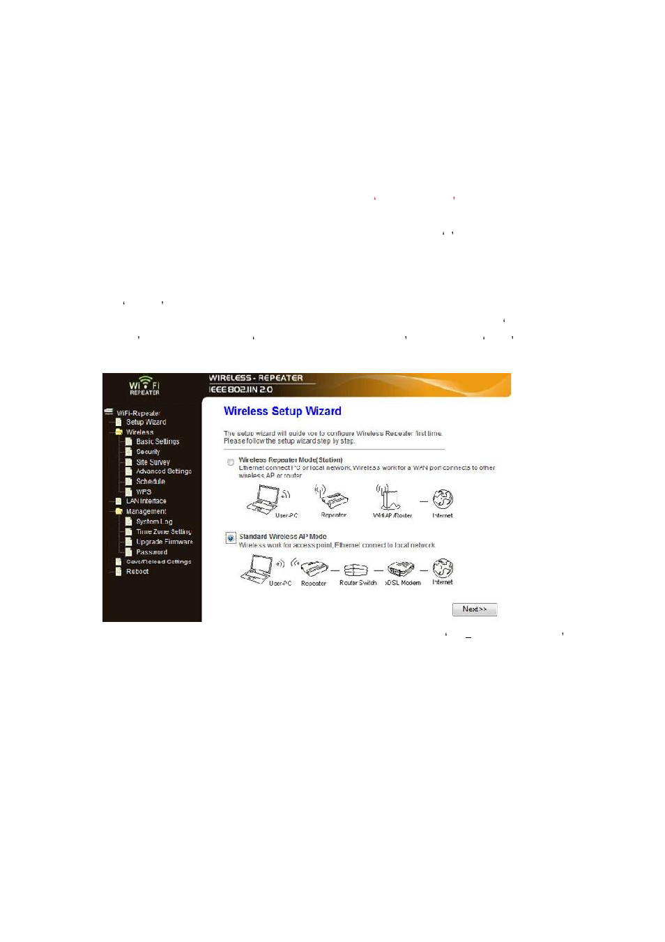 Access point mode setup | Hootoo HT-WR01 Repeater User Manual | Page 9 / 21