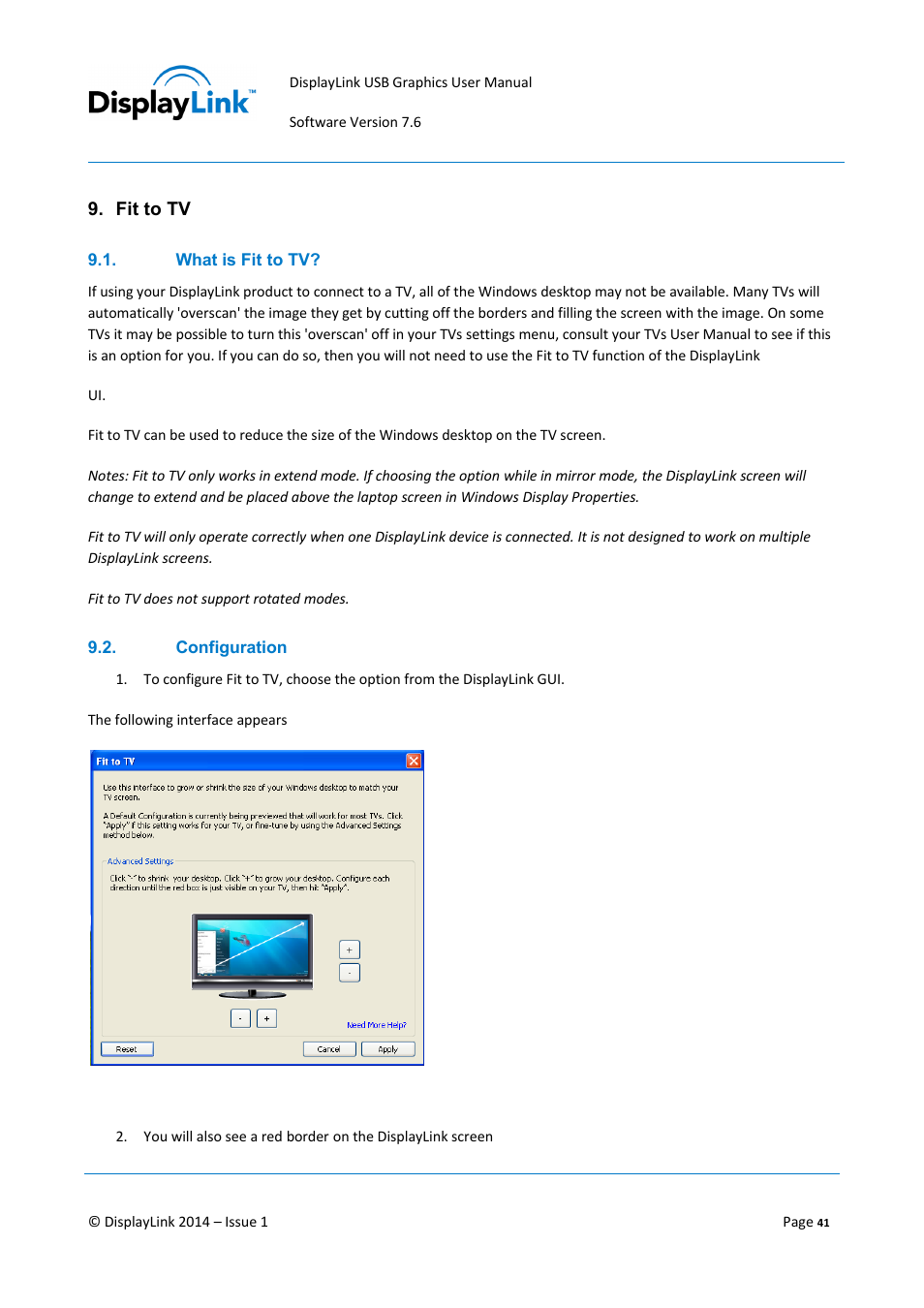 Fit to tv, What is fit to tv, Configuration | Hootoo HT-UD01 User Manual | Page 41 / 46