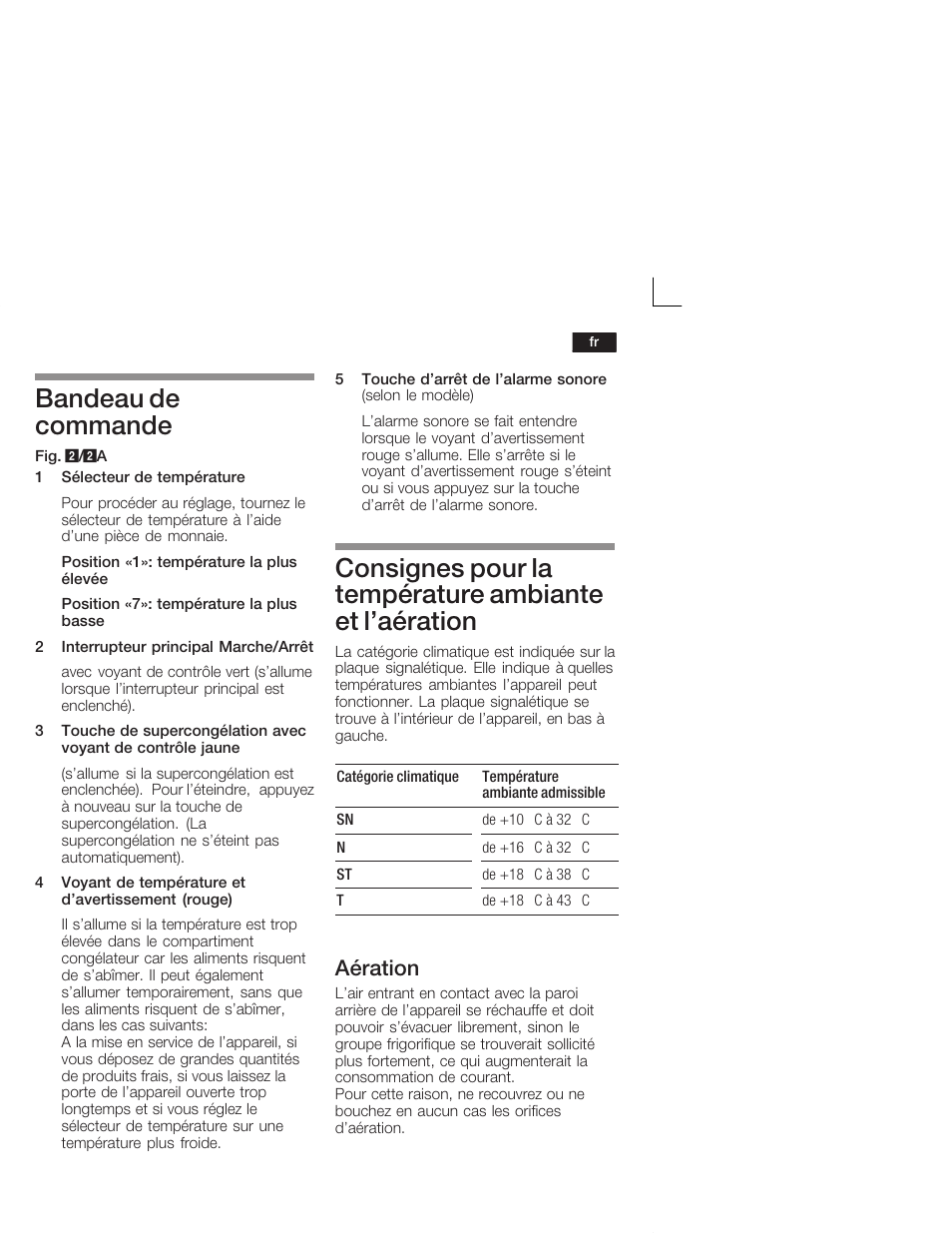 Bandeau de commande, Aération | Neff G5624X6 EU User Manual | Page 29 / 65