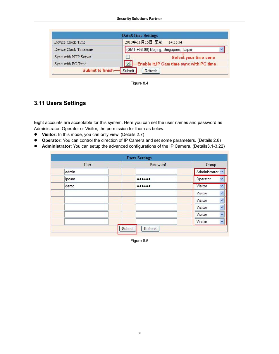 11userssettings, 11 u, Sers | Ettings, 11 users settings | Hootoo HT-IP006N User Manual | Page 38 / 55